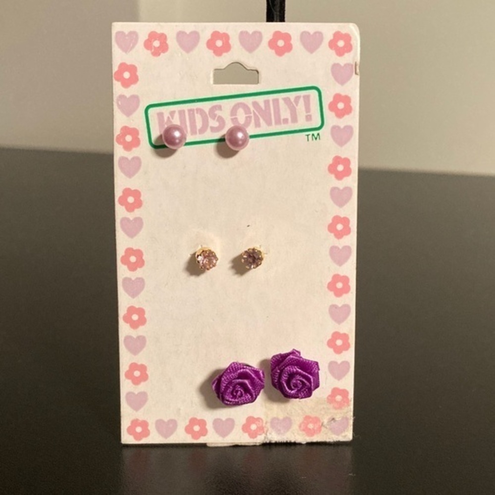 Purple and Pink Earring Set